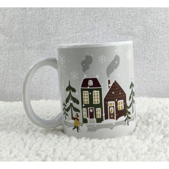 DesignPac Coffee Mug Winter Village Snow Scene Holiday Season Christmas Cottages - Picture 3 of 9